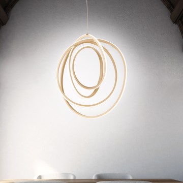 Ondaluce - Dimbar LED-pendellampa på kabel GOLDEN LED/50W/230V Ø 50 cm guld