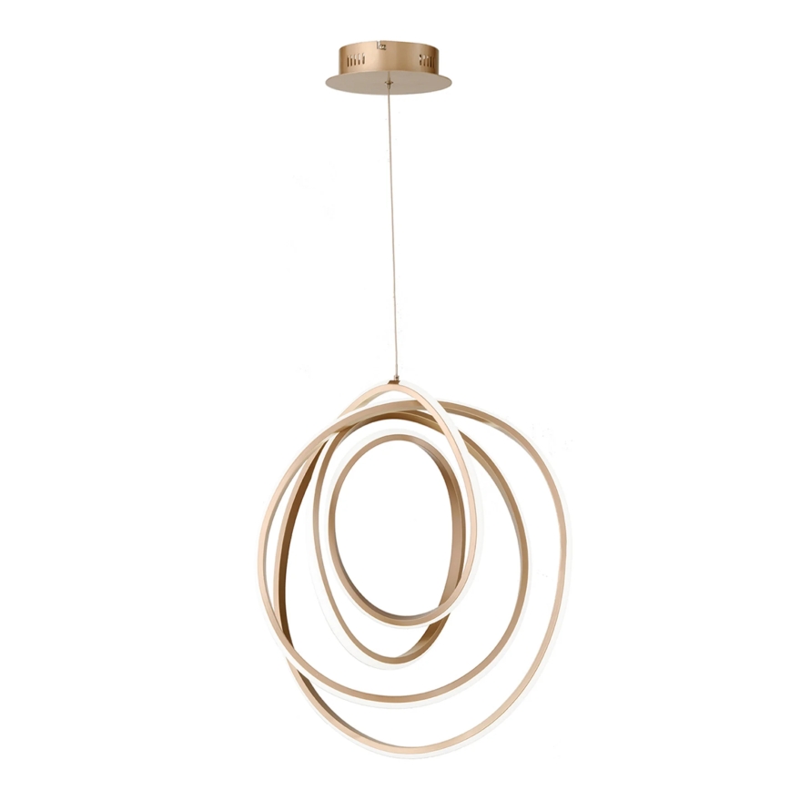 Ondaluce - Dimbar LED-pendellampa på kabel GOLDEN LED/50W/230V Ø 50 cm guld