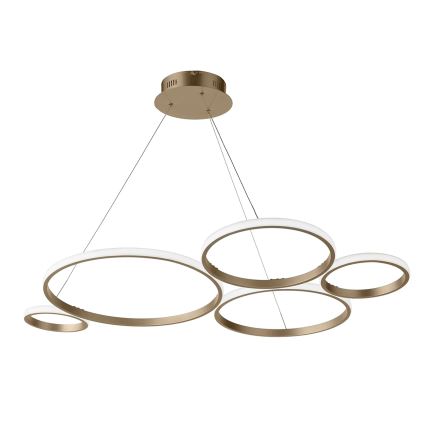Ondaluce - Dimbar LED-pendellampa på kabel POIS LED/60W/230V, guldfärgad