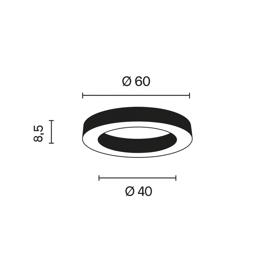 Ondaluce - LED-dimbar taklampa GLOBUS LED/40W/230V 3000/4000K Ø 60 cm guld