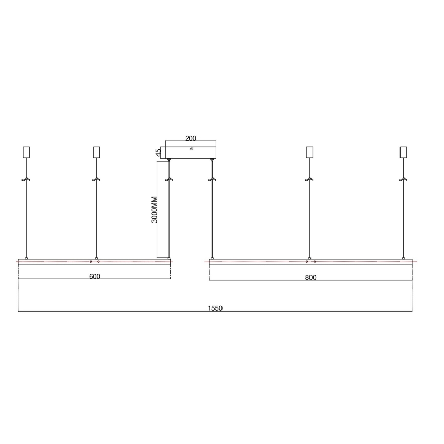 Ondaluce - LED-dimmbar pendellampa på vajer SOEL LED/28W/230V + LED/38W Ø 80/60 cm guld