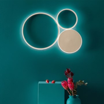 Ondaluce - dimbar LED-vägglampa POIS LED/42W/230V, guld