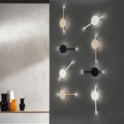 Ondaluce - Dimbar väggarmatur JAMES LED/16W/230V svart