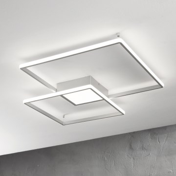 Ondaluce - Dimbart LED-takarmatur DOWEL LED/60W/230V 75x75 cm silver