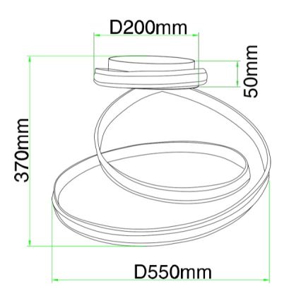 Ondaluce - Dimbart LED-takarmatur VUELTA LED/37W/230V Ø 55 cm vit