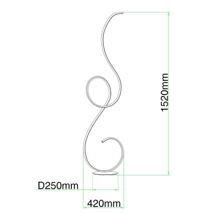 Ondaluce - Dimmbar LED-golvlampa FLOK LED/44W/230V vit