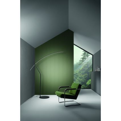 Ondaluce - Dimmbar LED-golvlampa FOLAGA LED/30W/230V 190 cm svart