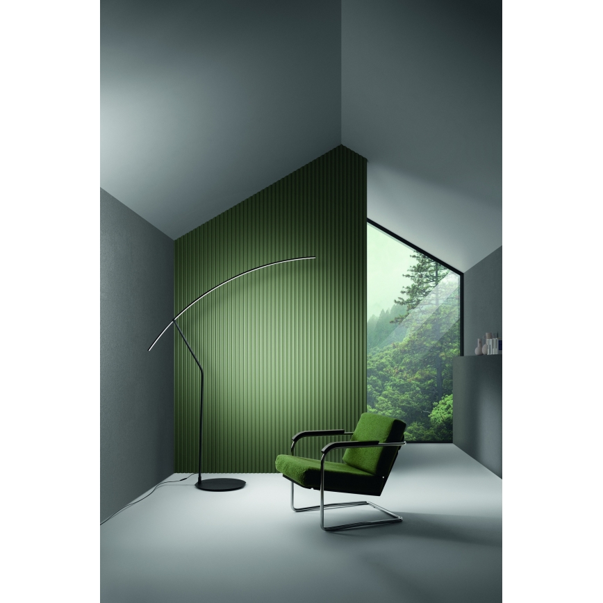 Ondaluce - Dimmbar LED-golvlampa FOLAGA LED/30W/230V 190 cm svart