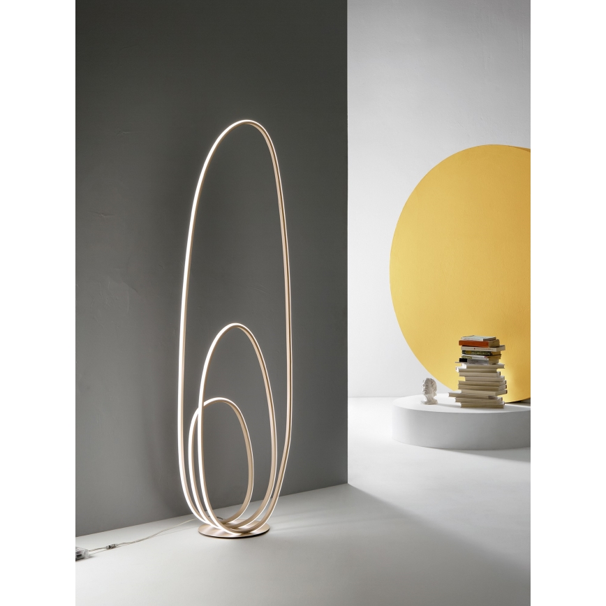Ondaluce - Dimmbar LED-golvlampa GOLDEN LED/45W/230V 160 cm guld