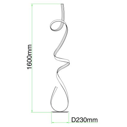 Ondaluce - Dimmbar LED-golvlampa LUMEN LED/30W/230V 160 cm silver