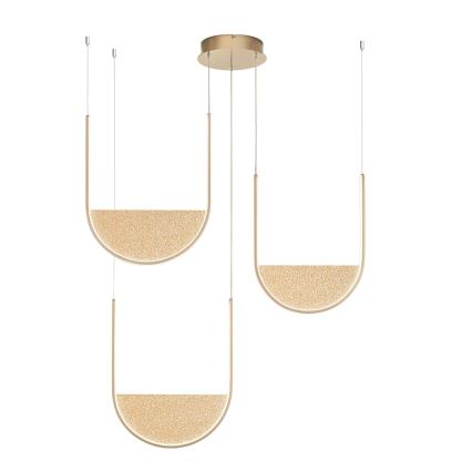 Ondaluce - Dimmbar LED-pendel på vajer LOTUS LED/70W/230V guld