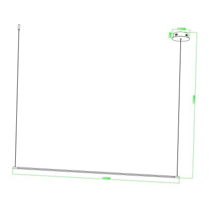 Ondaluce - Dimmbar LED-pendellampa på kabel GENIUS LED/28W/230V, svart
