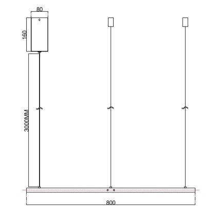 Ondaluce - Dimmbar LED-pendellampa på kabel SOEL LED/38W/230V Ø 80 cm guldig