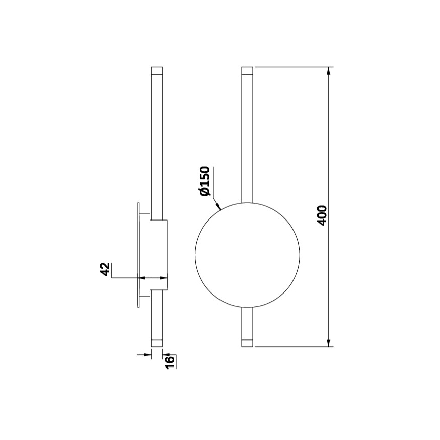 Ondaluce - Dimmbar LED-vägglampa JAMES LED/16W/230V, guld