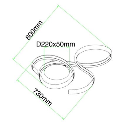 Ondaluce - Dimmbar LED-vägglampa TWIST LED/57W/230V vit