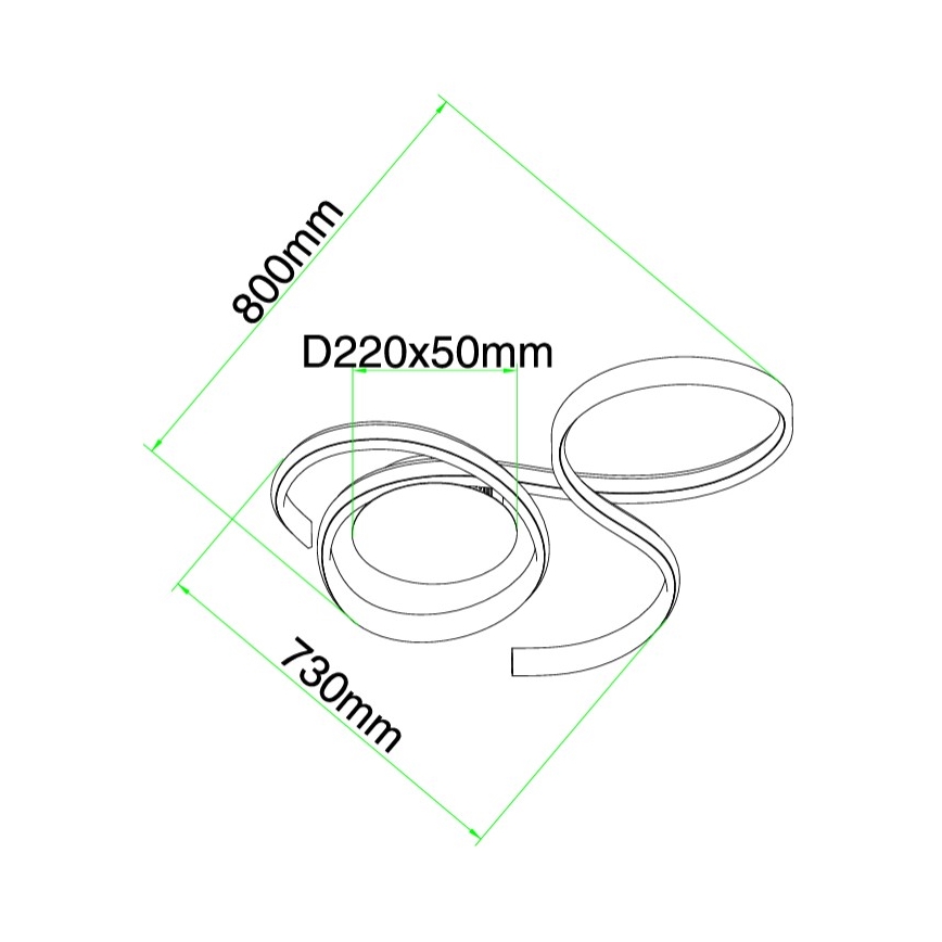 Ondaluce - Dimmbar LED-vägglampa TWIST LED/57W/230V vit