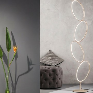 Ondaluce - dimmerbar LED-golvlampa RICE LED/38W/230V 166 cm guld