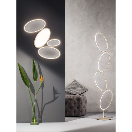 Ondaluce - dimmerbar LED-golvlampa RICE LED/38W/230V 166 cm guld