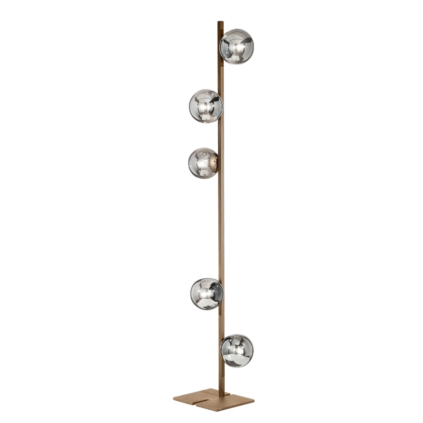Ondaluce - Golvlampa MONILE 5xE14/10W/230V 170 cm guld/vit