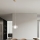 Ondaluce - Hänglampa på kabel THELMA 1xE27/15W/230V Ø 25 cm guld/klart glas