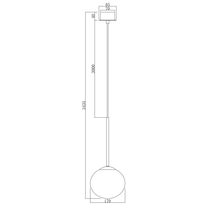 Ondaluce - JEWEL pendellampa med kabel 1xE14/10W/230V Ø 17 cm svart/rökfärgad