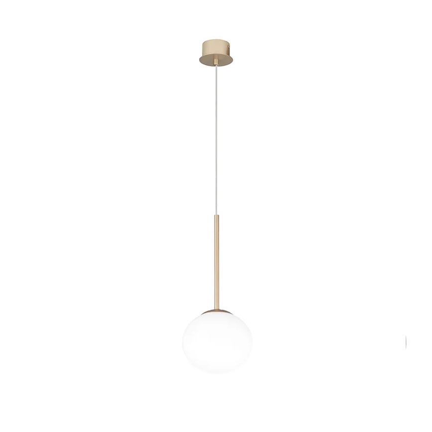 Ondaluce - JEWEL pendellampa på sladd 1xE14/10W/230V Ø 17 cm guld/vit