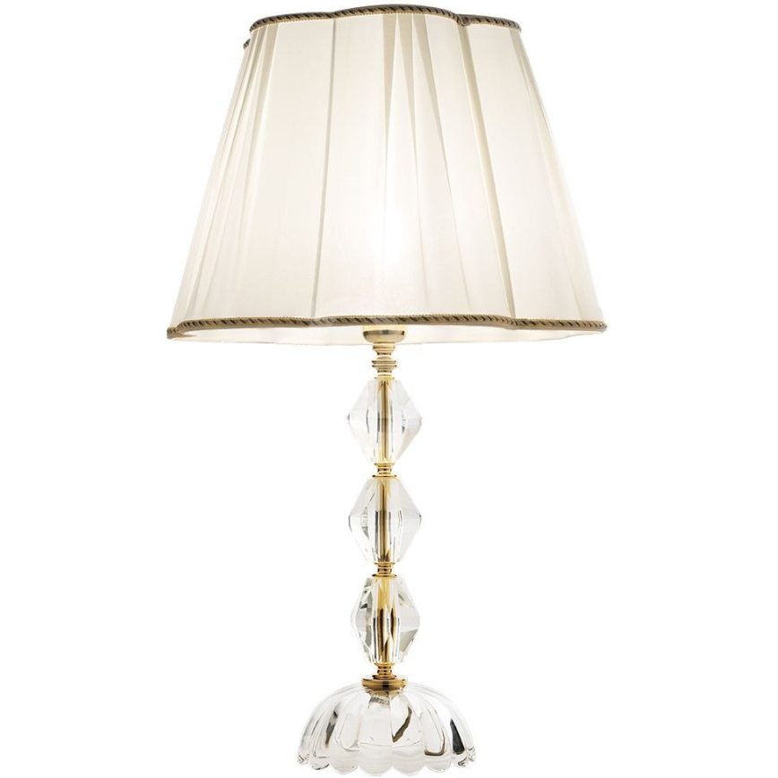 Ondaluce - Kristallbordslampa BRIGIDA 1xE27/15W/230V krämvit/klarglas