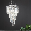Ondaluce - Kristallkrona med vajer ALEXANDER 7xE14/10W/230V Ø 40 cm blank krom