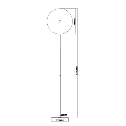 Ondaluce - LED-dimmbar golvlampa JOKEY LED/15W/230V 170 cm guld/rökbeige