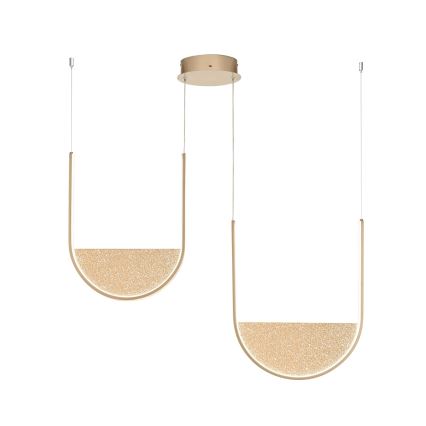 Ondaluce - LED-dimbar pendel på kabel LOTUS LED/55W/230V, guldfärgad