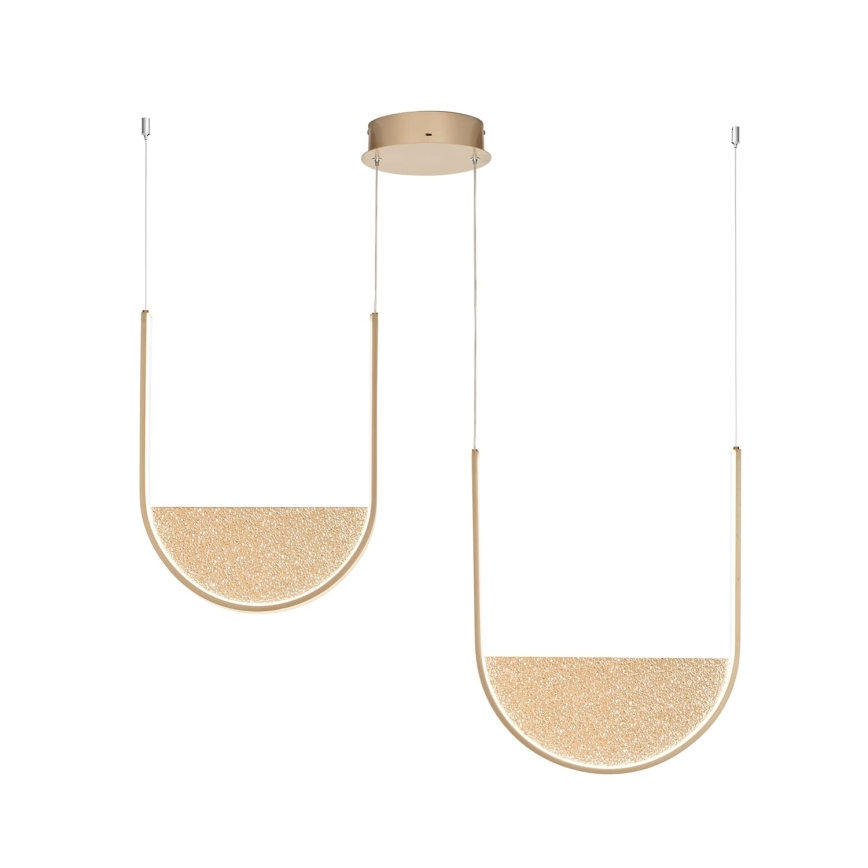 Ondaluce - LED-dimbar pendel på kabel LOTUS LED/55W/230V, guldfärgad