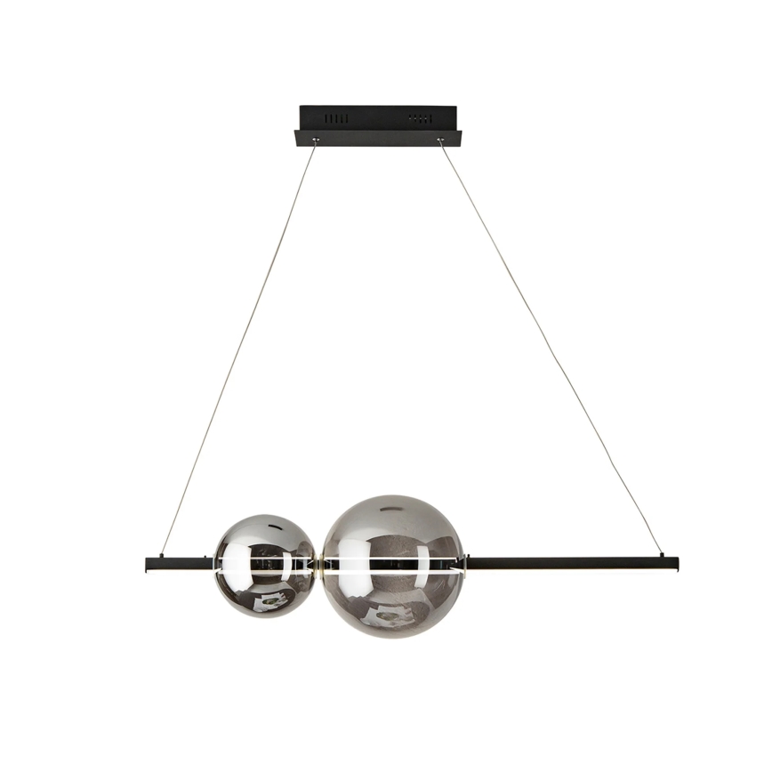 Ondaluce - LED-dimbar pendel på vajer FUFI LED/40W/230V svart/röksvart