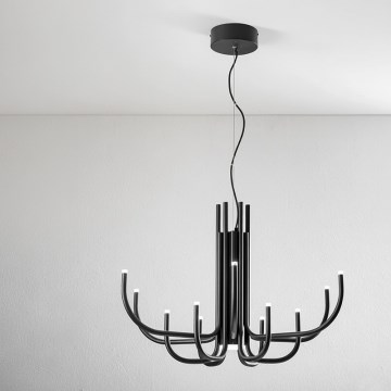 Ondaluce - LED dimbar pendellampa med vajer NOUVEAU LED/35W/230V Ø 78 cm svart