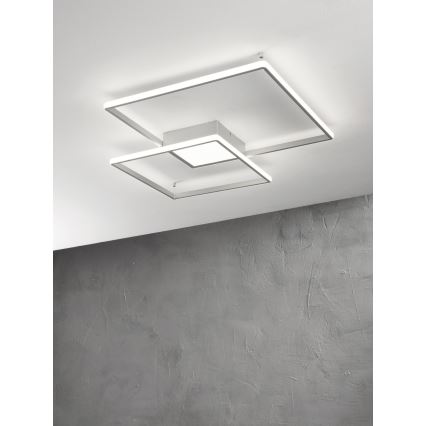 Ondaluce - LED dimbar taklampa DOWEL LED/46W/230V 55x55 cm silver