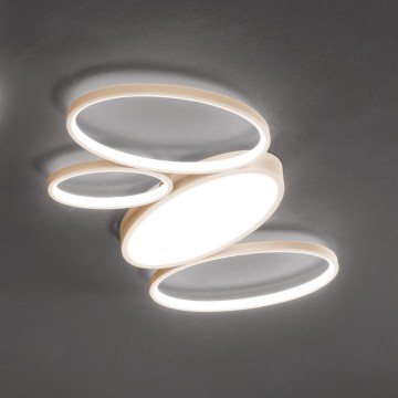 Ondaluce - LED-dimbar taklampa RICE LED/34W/230V 45x80 cm guldfärgad