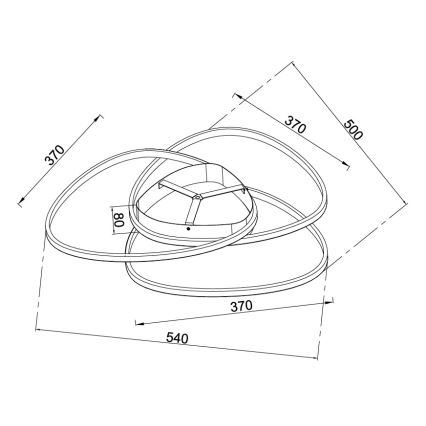 Ondaluce - LED dimbar taklampa ROSE LED/60W/230V 50x54 cm silver