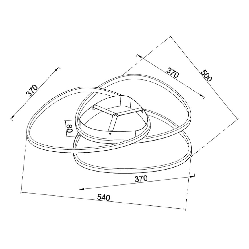 Ondaluce - LED dimbar taklampa ROSE LED/60W/230V 50x54 cm silver