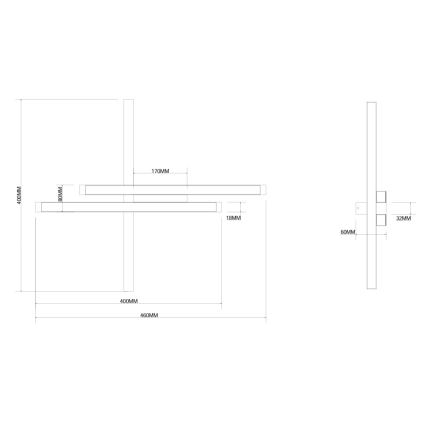 Ondaluce - LED dimbar vägglampa MOVIDA LED/20W/230V guld