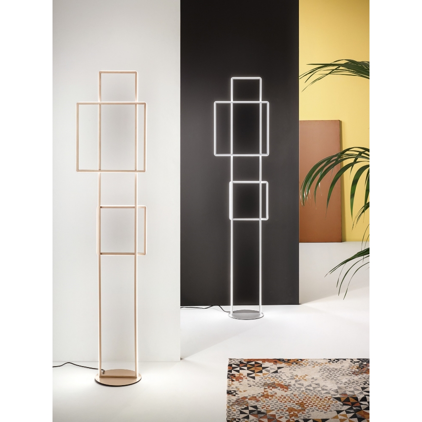 Ondaluce - LED-dimmbar golvlampa DOWEL LED/77W/230V 166 cm guldfärgad