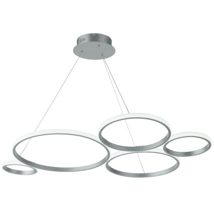 Ondaluce - LED-dimmbar pendellampa på vajer POIS LED/60W/230V silver
