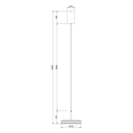 Ondaluce - LED-hänglampa med vajer NINA LED/20W/230V Ø 19 cm svart