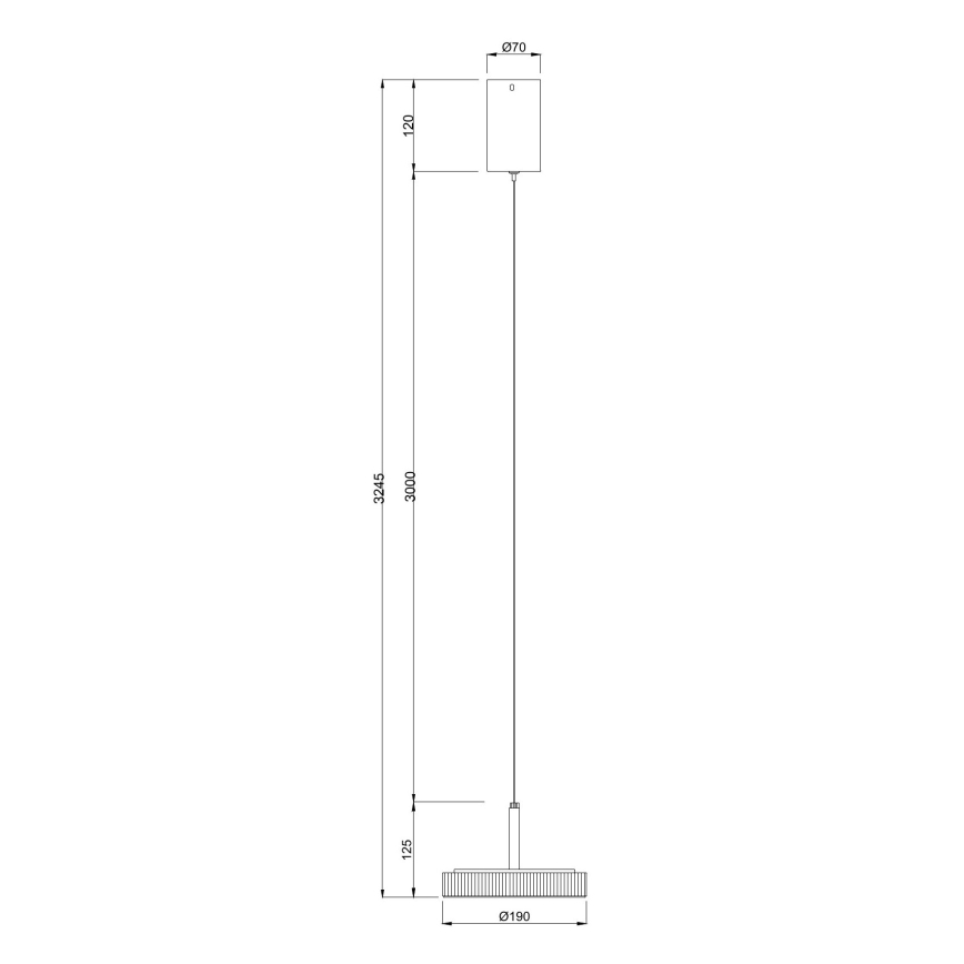 Ondaluce - LED-hänglampa med vajer NINA LED/20W/230V Ø 19 cm svart