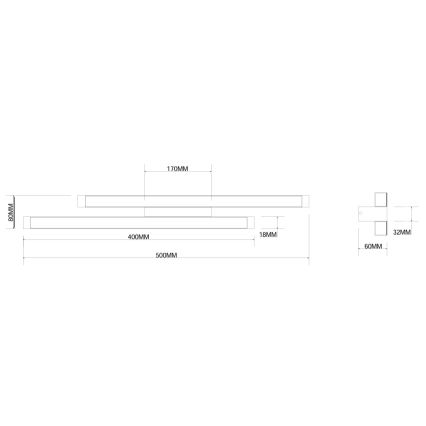 Ondaluce - MOVIDA dimbar LED-vägglampa 16W/230V guldig