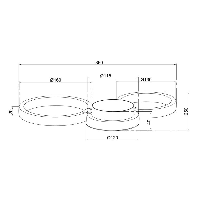 Ondaluce - POIS LED/20W/230V vägglampa i guld