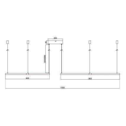 Ondaluce - Dimbar LED-pendel med kabel SOEL LED/28W/230V + LED/38W 3000/4000K Ø 80/60 cm vit
