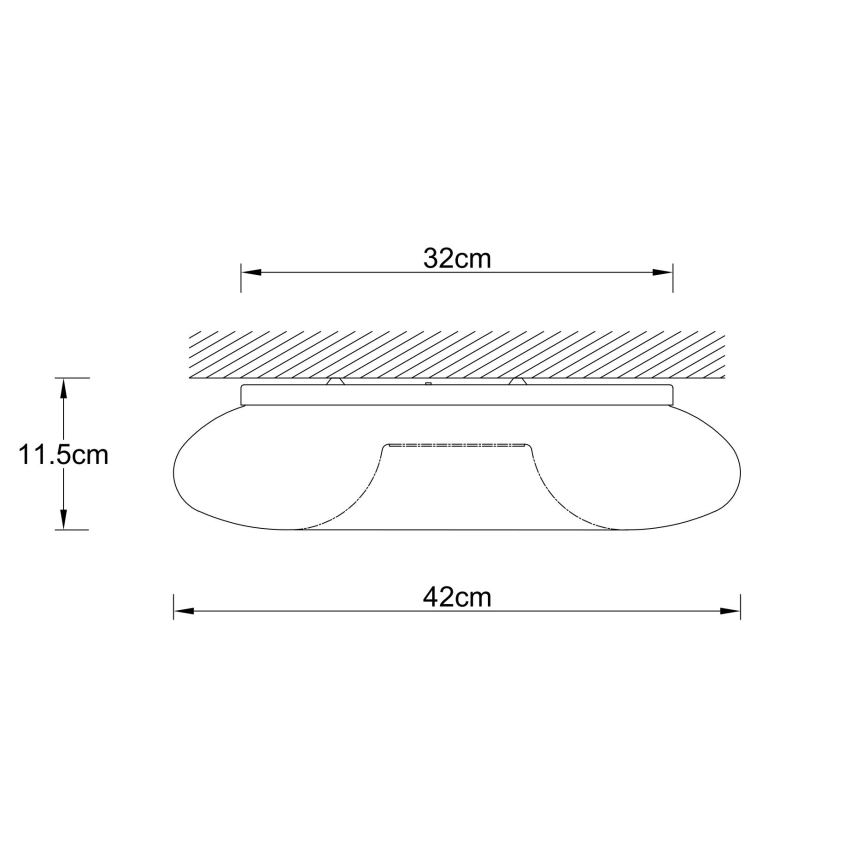 Ondaluce - Taklampa DODI 3xE27/15W/230V Ø 42 cm vit