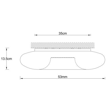 Ondaluce - Taklampa DODI 4xE27/15W/230V Ø 53 cm vit
