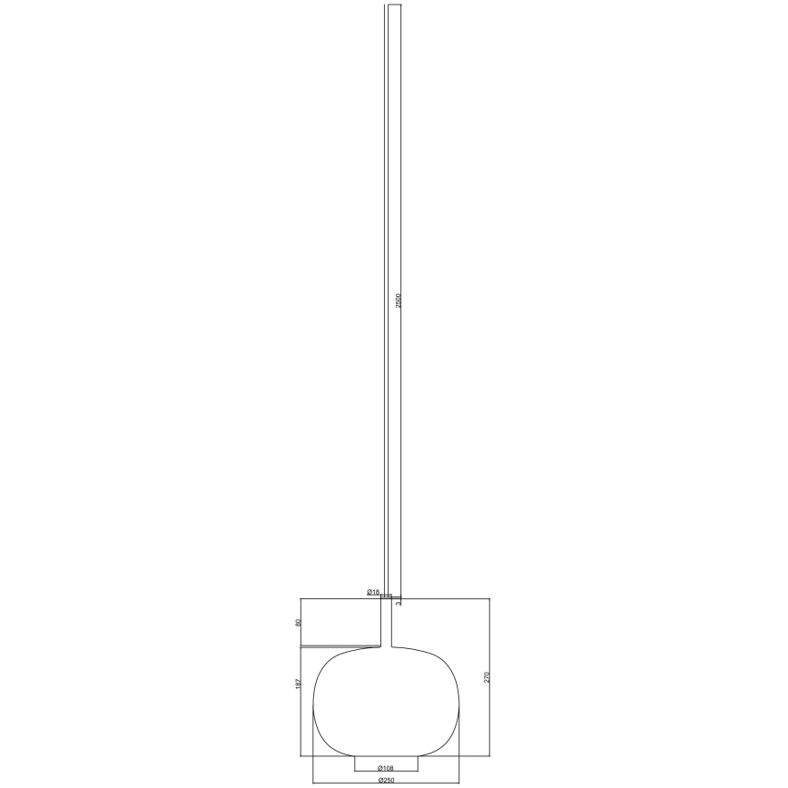 Ondaluce - Taklampa på kabel THELMA 1xE27/15W/230V Ø 25 cm guld/rökbeige