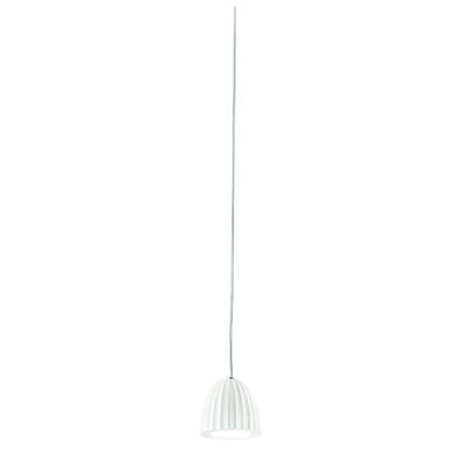 Ondaluce - Takpendel på kabel CONCRETE 1xGU10/7,5W/230V Ø 10,5 cm betong/vit