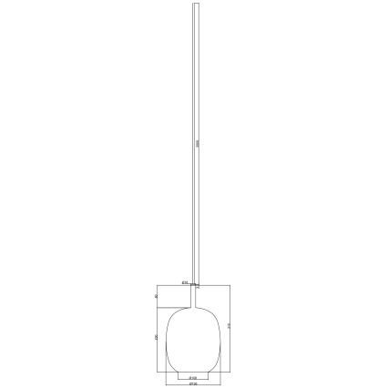 Ondaluce - Takpendel THELMA 1xE27/15W/230V Ø 19,5 cm guld/klar